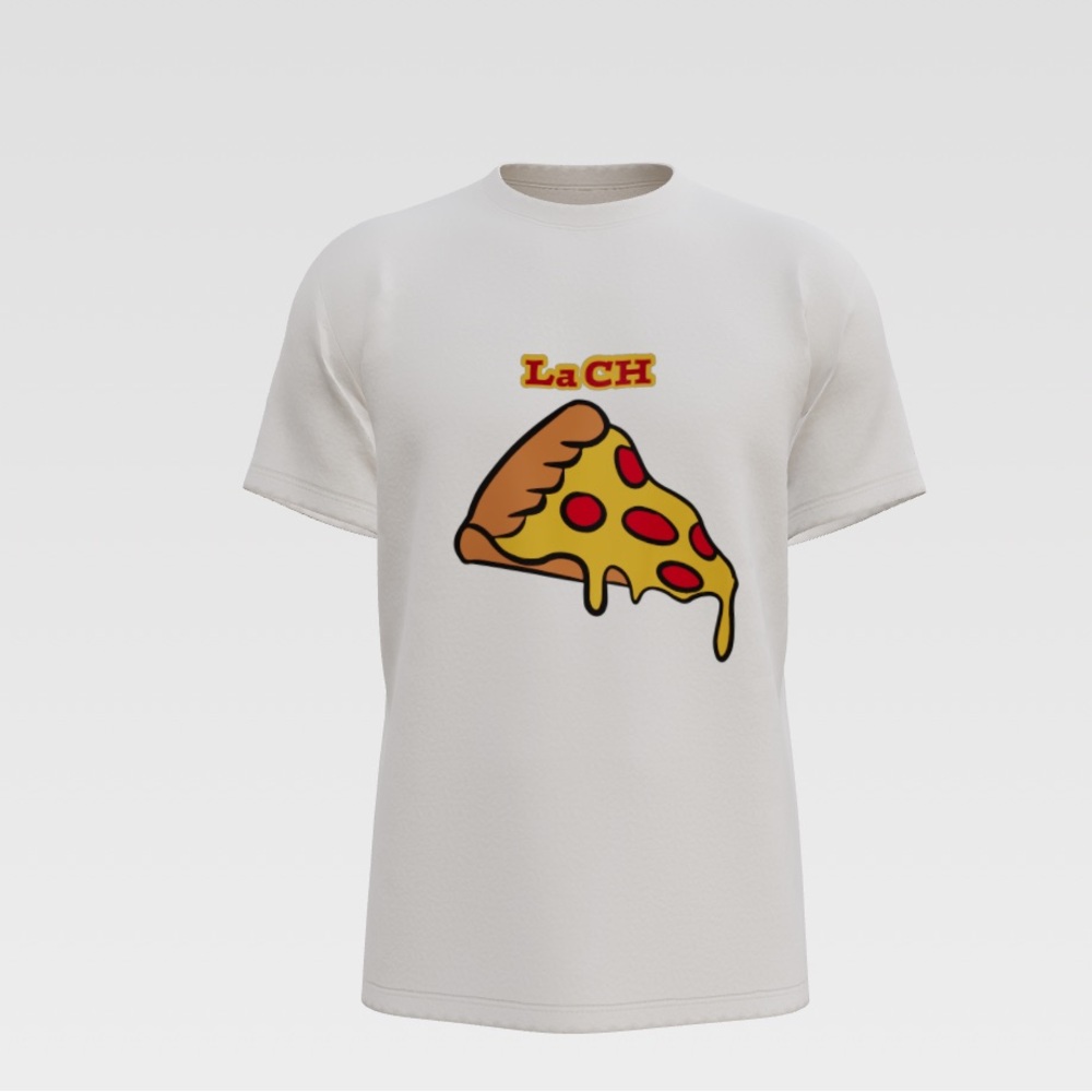 Gildan White Tee with Pizza Graphic
